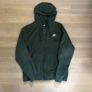 Green Nike hoodie zip-up